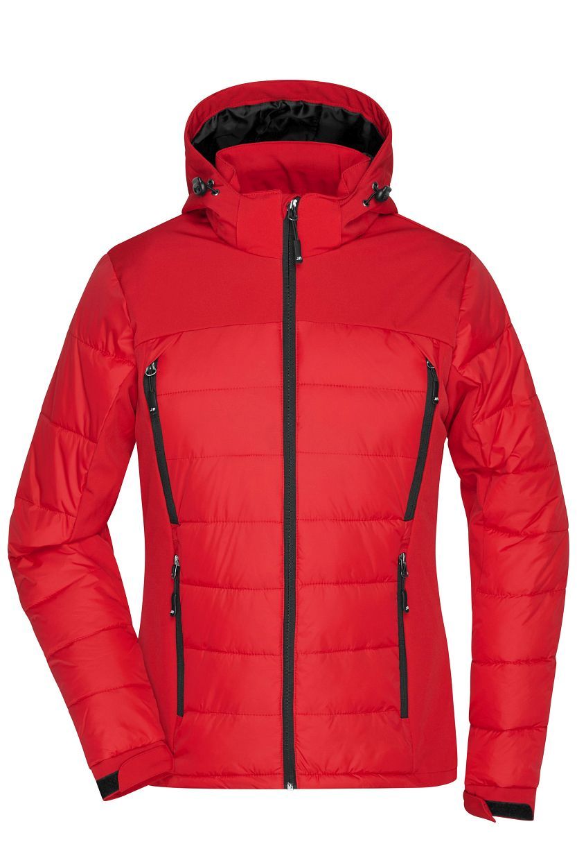 Outdoor Hybrid Jacke "JN1049" in Rot - Damen